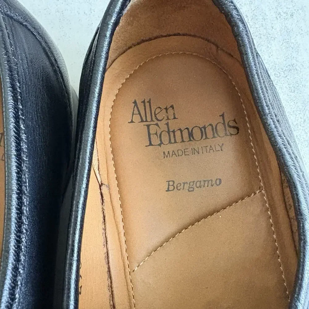 Allen Edmonds Bergamo Black Leather Penny Loafer Dress Shoes Men's US 9.5 D